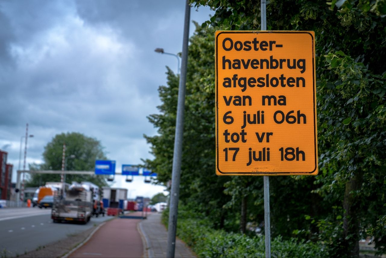Oosterhavenburg in Groningen afgesloten wegens onderhoud t/m 17 juli